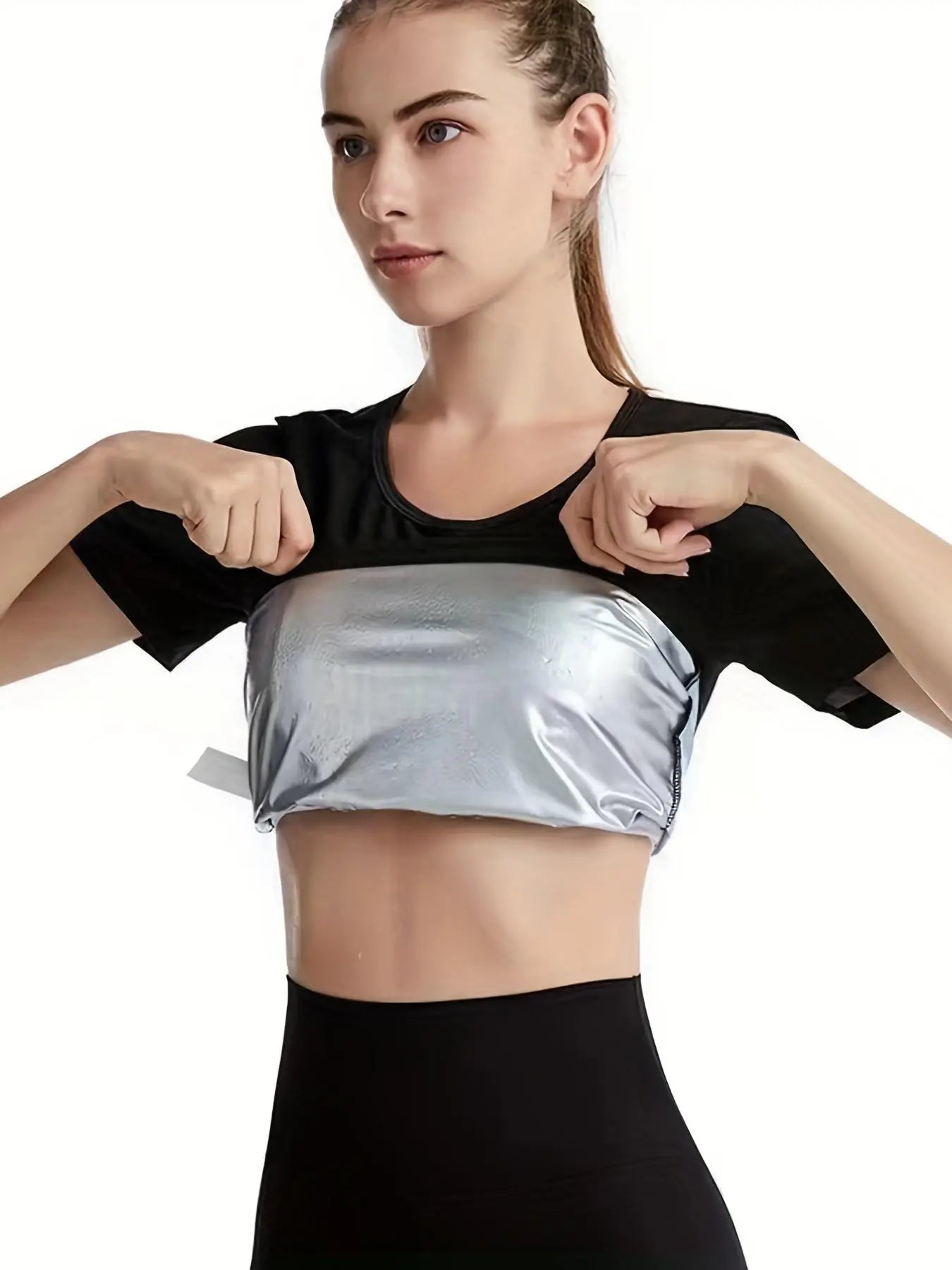 Tight Fit Sauna Sweat Workout Top